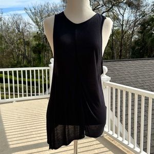 PROJECT SOCIAL T Tank Asymmetric High Low Raw edge Micro Modal